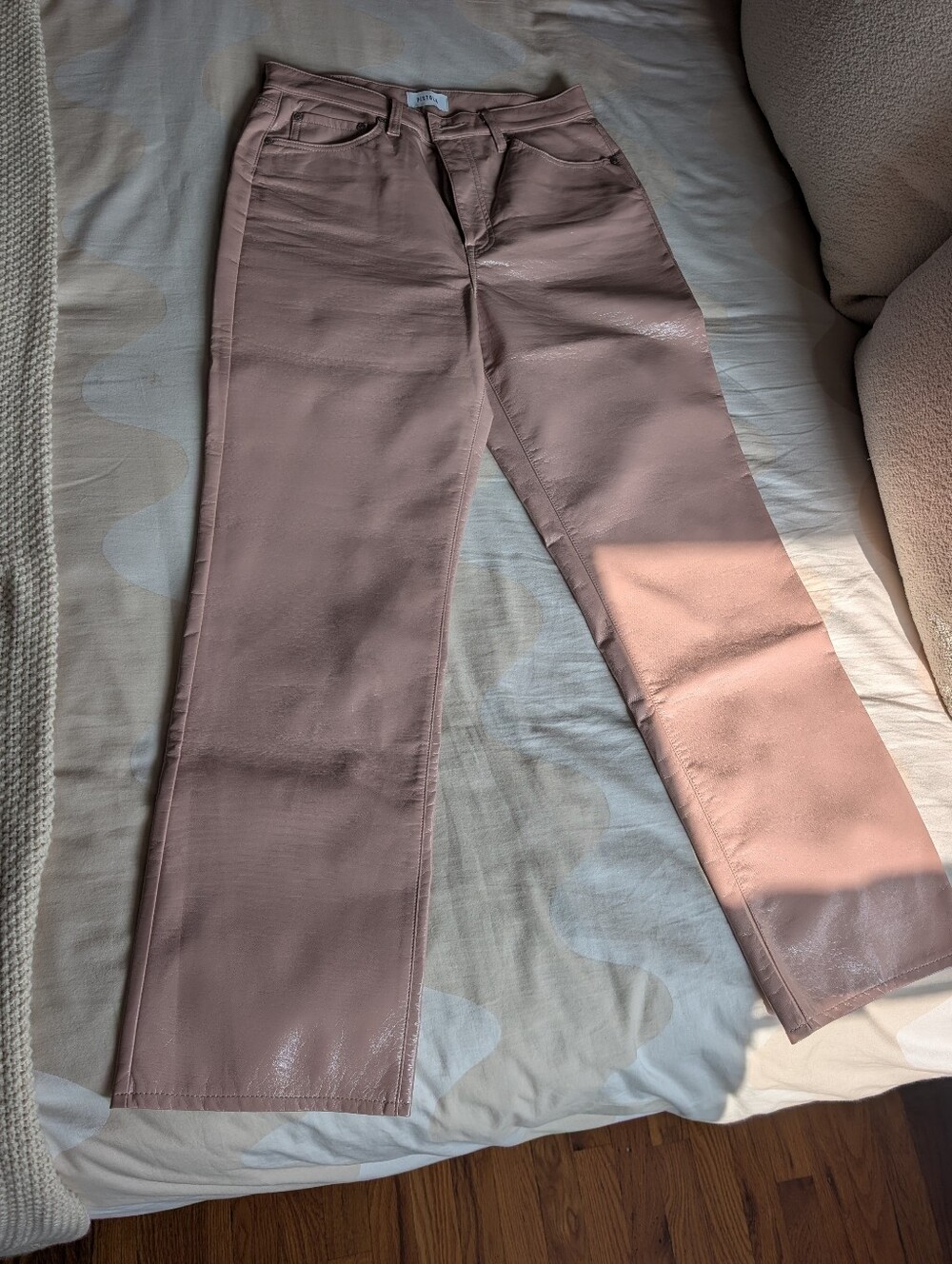Pistola Blush Pink Vinyl Skirt